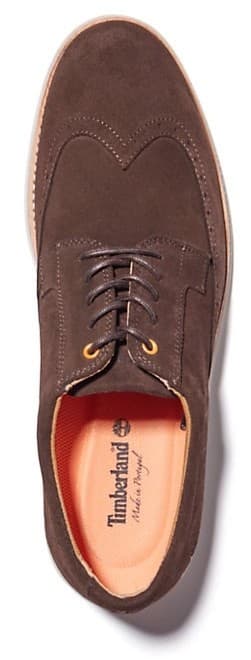 Timberland Men's City Groove Brogue Dark Chocolate Suede Oxford Shoes 9 M - Thumbnail 5