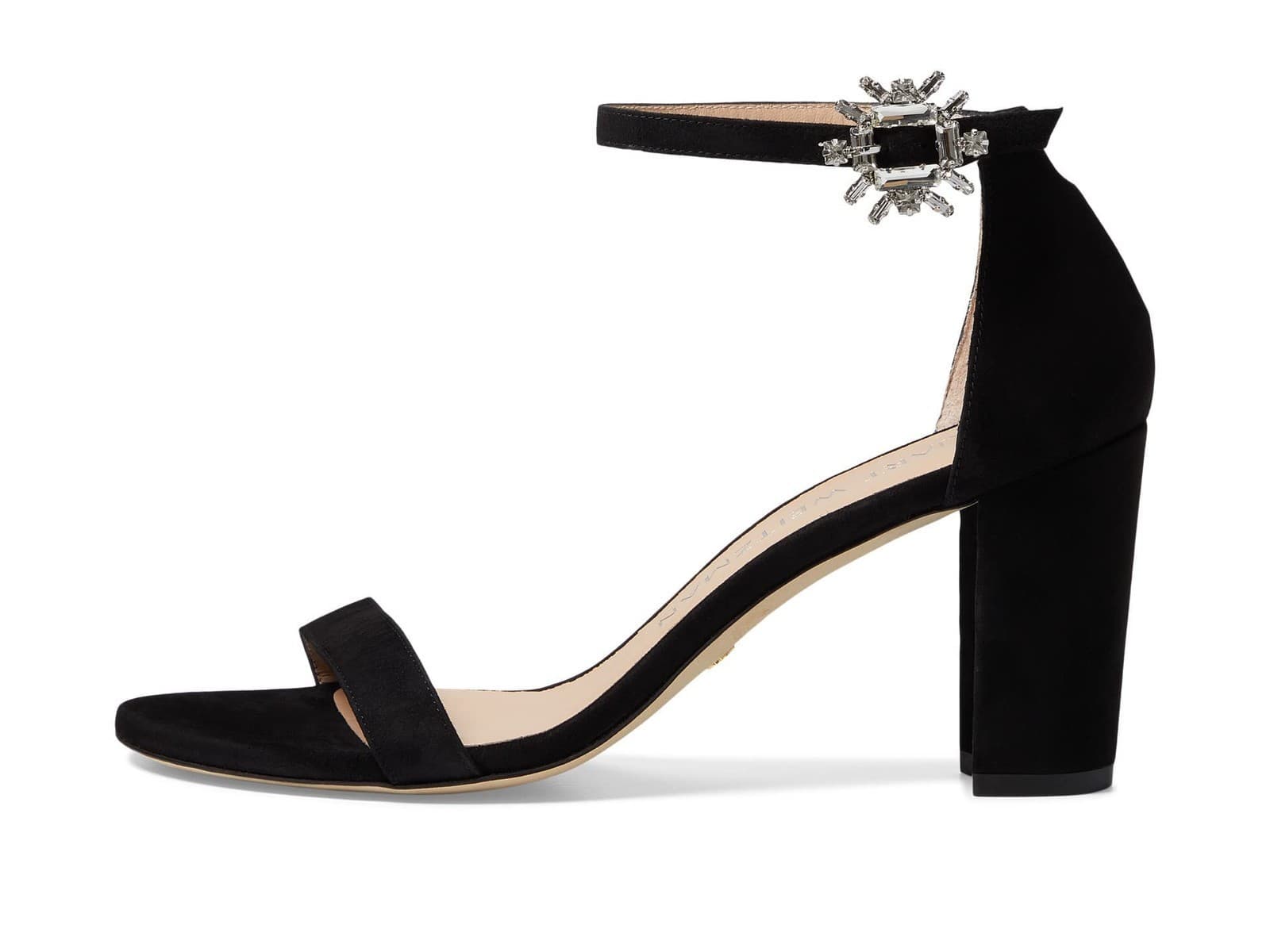 Stuart Weitzman Nearlynude Crystal Nova Sandal Black/Clear 9.5 B - Thumbnail 2