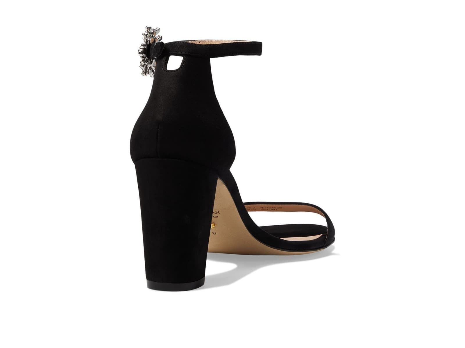 Stuart Weitzman Nearlynude Crystal Nova Sandal Black/Clear 9.5 B - Thumbnail 4