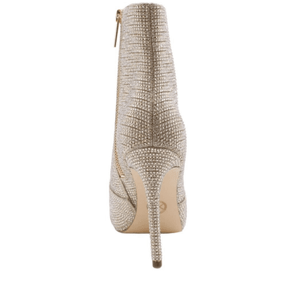 New Michael kors Pale Gold Rue Rhinestone Embellished Side Zip boot size 8.5 M - Thumbnail 3