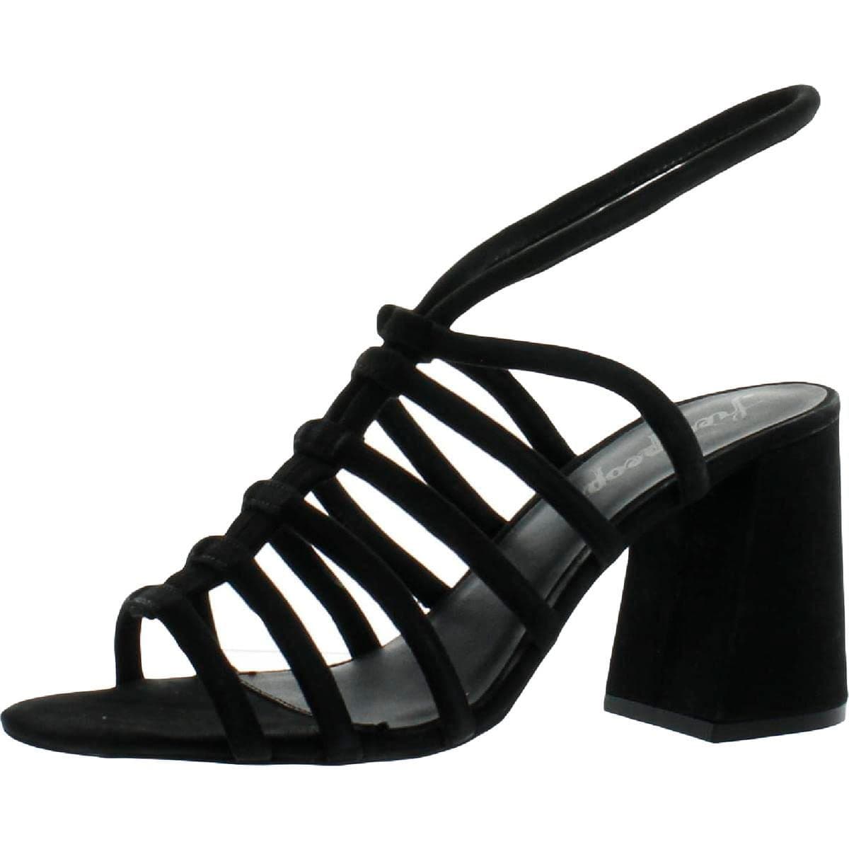 Free People Women's Colette Black Cinched Heel Sandals Sz 9 M - Thumbnail 3