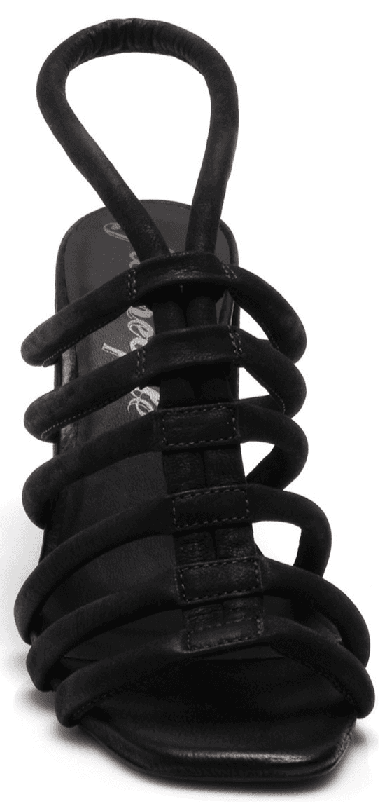 Free People Women's Colette Black Cinched Heel Sandals Sz 9 M - Thumbnail 4