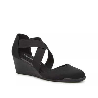 Anne Klein Ted Wedge Pump Women's Shoes - Black 8.5 M - Thumbnail 2