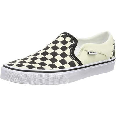 VANS CLASSIC SLIP ON CHECKERBOARD VN000VOSAPK BLACK/ WHITE Men 5.5 Women 7 - Thumbnail 4