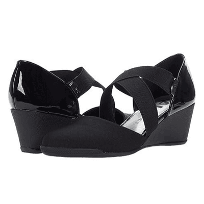 Anne Klein Ted Wedge Pump Women's Shoes - Black 8.5 M - Image 1