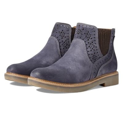 Comfortiva Blue Suede Boots Raya Washed Indigo 9 M - Image 1