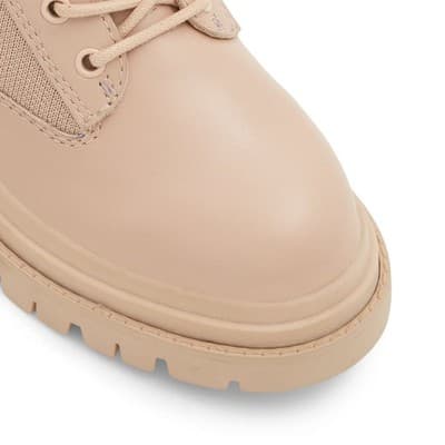 Aldo Reflow Combat Boots Womens Solid Bone Lace Up Leather & Fabric 8.5 M - Thumbnail 5