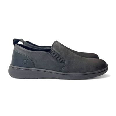 Born Mens Morgan Slip-On Casual Sneakers Dark Grey/Black Dist Suede Size 8.5 M - Thumbnail 2