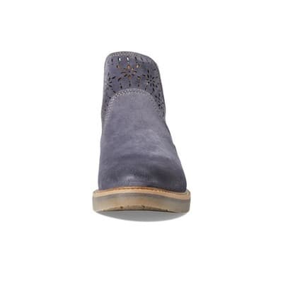 Comfortiva Blue Suede Boots Raya Washed Indigo 9 M - Thumbnail 4