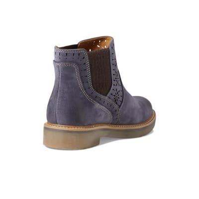 Comfortiva Blue Suede Boots Raya Washed Indigo 9 M - Thumbnail 2