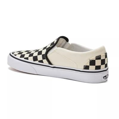 VANS CLASSIC SLIP ON CHECKERBOARD VN000VOSAPK BLACK/ WHITE Men 5.5 Women 7 - Thumbnail 5