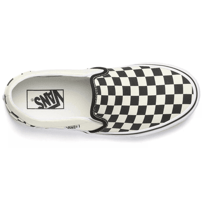 VANS CLASSIC SLIP ON CHECKERBOARD VN000VOSAPK BLACK/ WHITE Men 5.5 Women 7 - Thumbnail 6