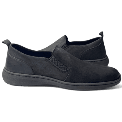 Born Mens Morgan Slip-On Casual Sneakers Dark Grey/Black Dist Suede Size 8.5 M - Image 1