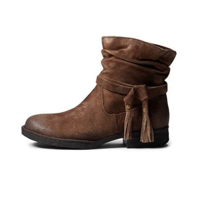 Born Kenya Ankle Boots Distressed Suede Taupe Womens Size 9.5 M - Thumbnail 2