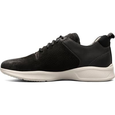 Florsheim Men's Studio Perf Toe Lace Up Sneaker, Black Nubuck, 9 Wide 3E - Thumbnail 3