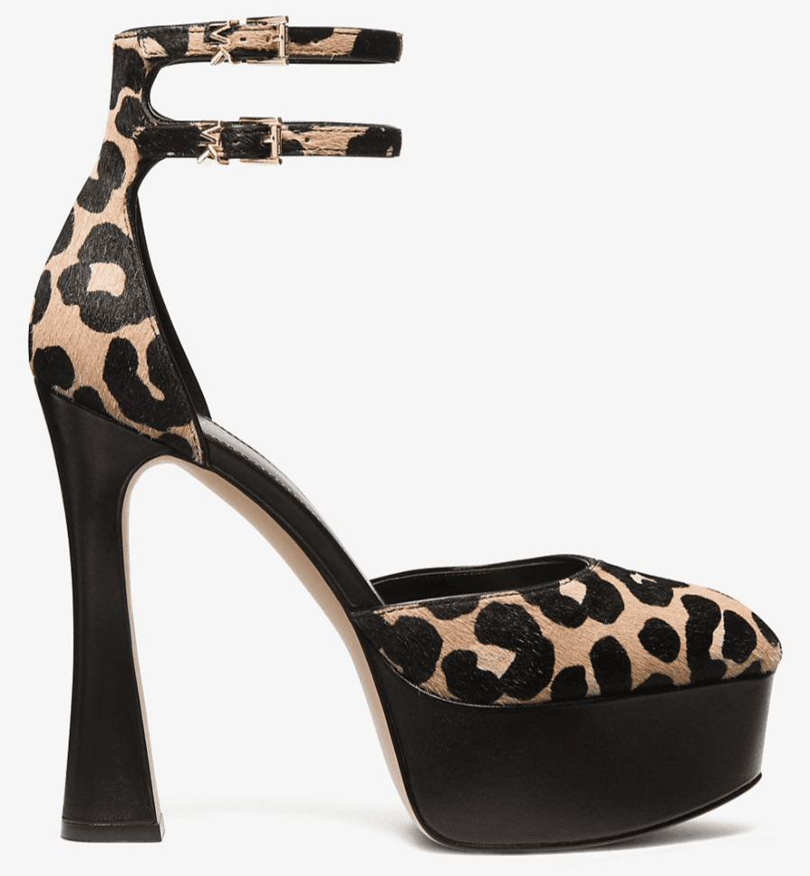 MICHAEL Michael Kors Martina Leopard Print Calf Hair Womens Platform Pump 10 M - Thumbnail 2