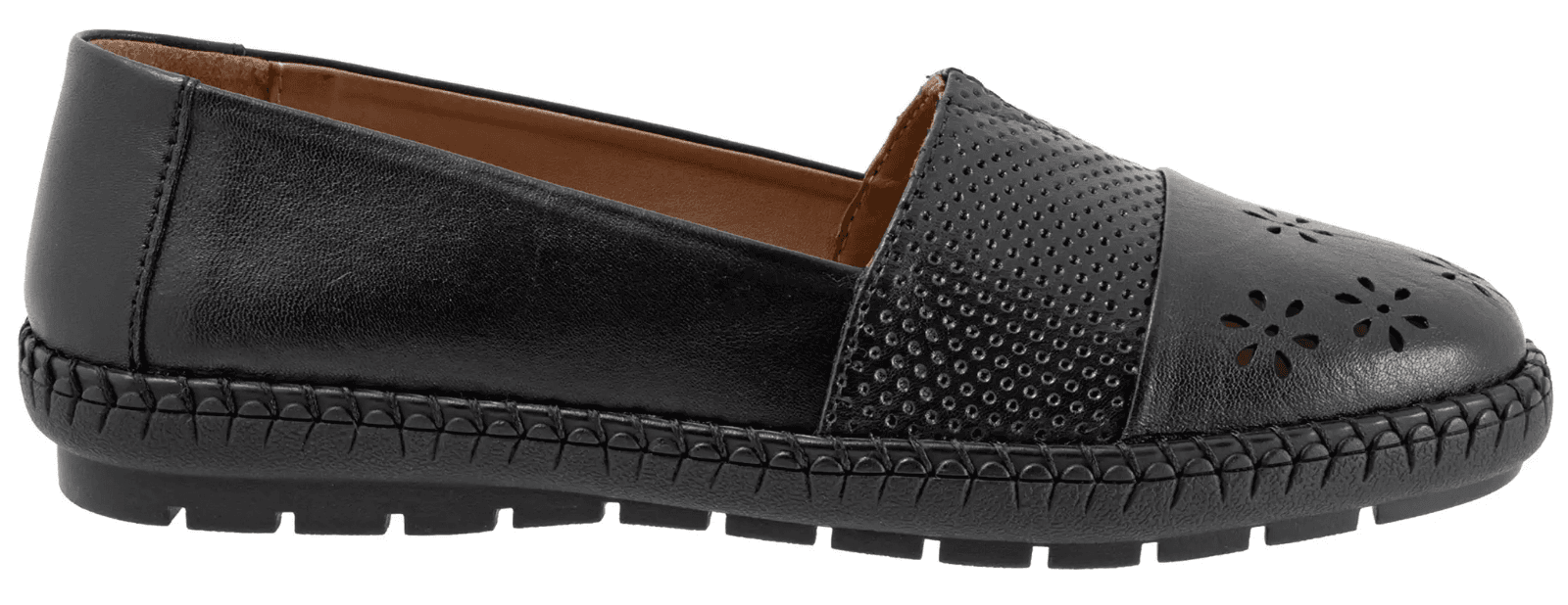 Trotters Women's Ruby Perf Loafers Black Leather 9.5 Narrow - Thumbnail 3