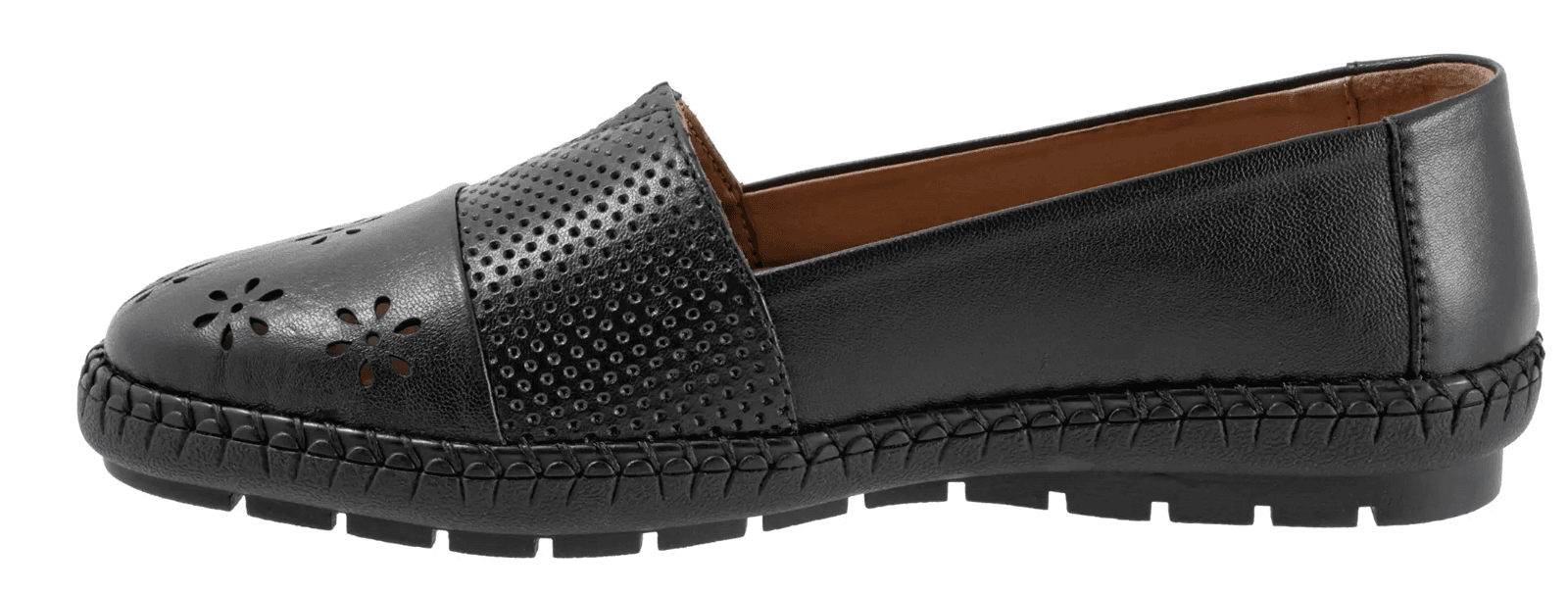 Trotters Women's Ruby Perf Loafers Black Leather 9.5 Narrow - Thumbnail 4
