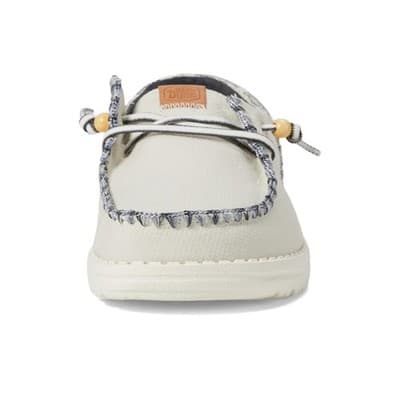 Hey Dude Wendy Funk Jacquard Unisex Casual Shoes, White /blue Men 10.5- Women 12 - Thumbnail 4