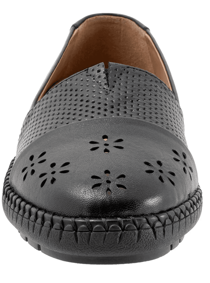 Trotters Women's Ruby Perf Loafers Black Leather 9.5 Narrow - Thumbnail 2