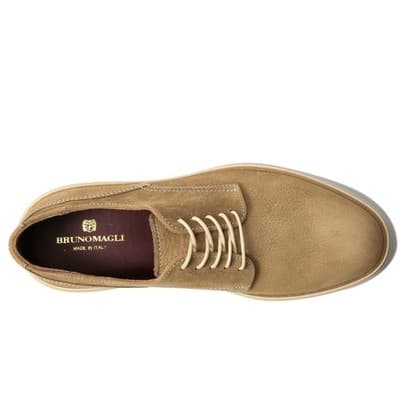 Bruno Magli Sandro Men's Oxford Shoes 9.5 M Beige Nubuck Leather Made in Italy - Thumbnail 5