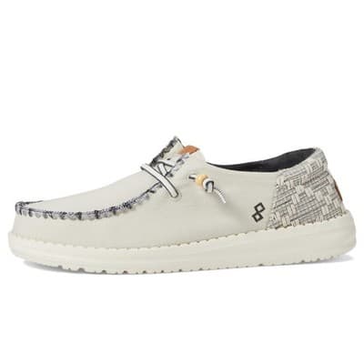 Hey Dude Wendy Funk Jacquard Unisex Casual Shoes, White /blue Men 10.5- Women 12 - Thumbnail 2