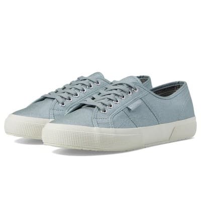 Superga 2750 Pearl Matte Canvas Grey Greenish Size Women 8.5 Low Top Shoes - Image 1