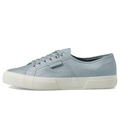 Superga 2750 Pearl Matte Canvas Grey Greenish Size Women 8.5 Low Top Shoes - Thumbnail 2