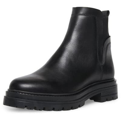 Steve Madden Moira Chelsea Boots Black Leather Lug Sole Women’s Size 7.5 - Image 1