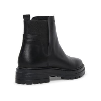 Steve Madden Moira Chelsea Boots Black Leather Lug Sole Women’s Size 7.5 - Thumbnail 3