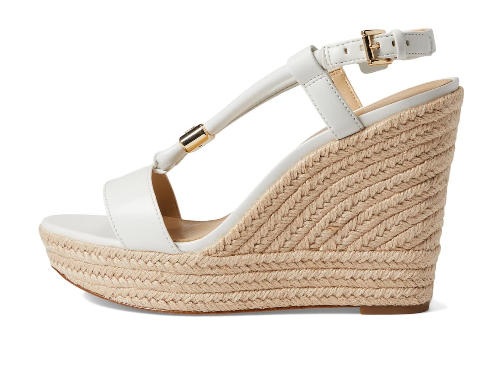 MICHAEL MICHAEL KORS Women's Annie Wedge Sandals Optic White Size 8.5 - Thumbnail 3