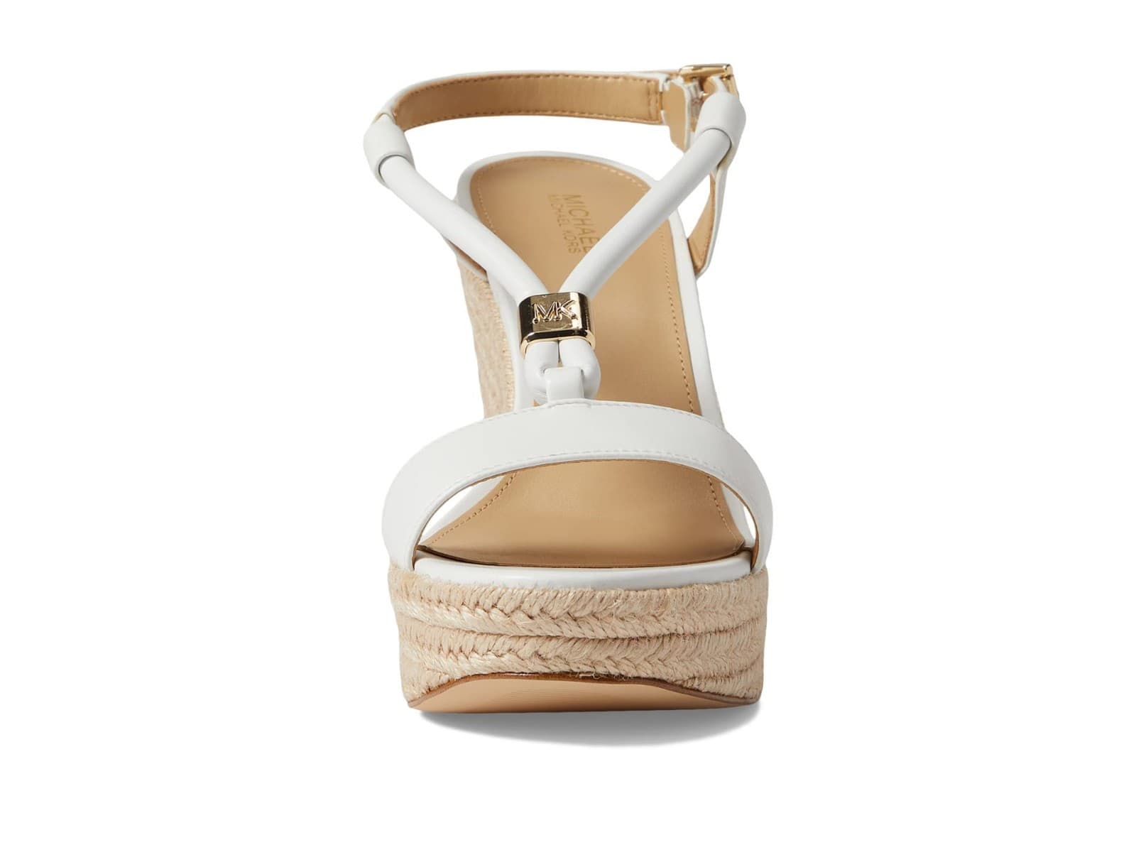 MICHAEL MICHAEL KORS Women's Annie Wedge Sandals Optic White Size 8.5 - Thumbnail 5