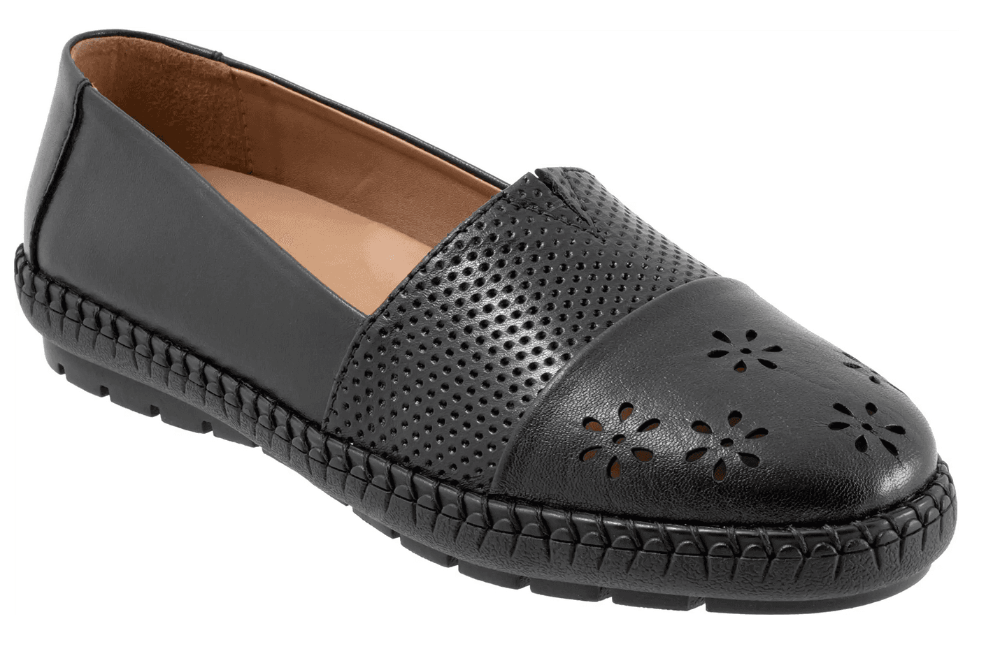 Trotters Women's Ruby Perf Loafers Black Leather 9.5 Narrow - Thumbnail 5