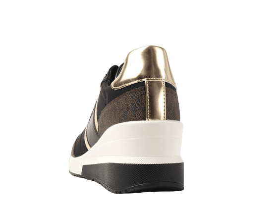 Michael Kors Women's Mabel Mixed-Media Trainer Black Brown Lace-Up 8.5 M - Thumbnail 6