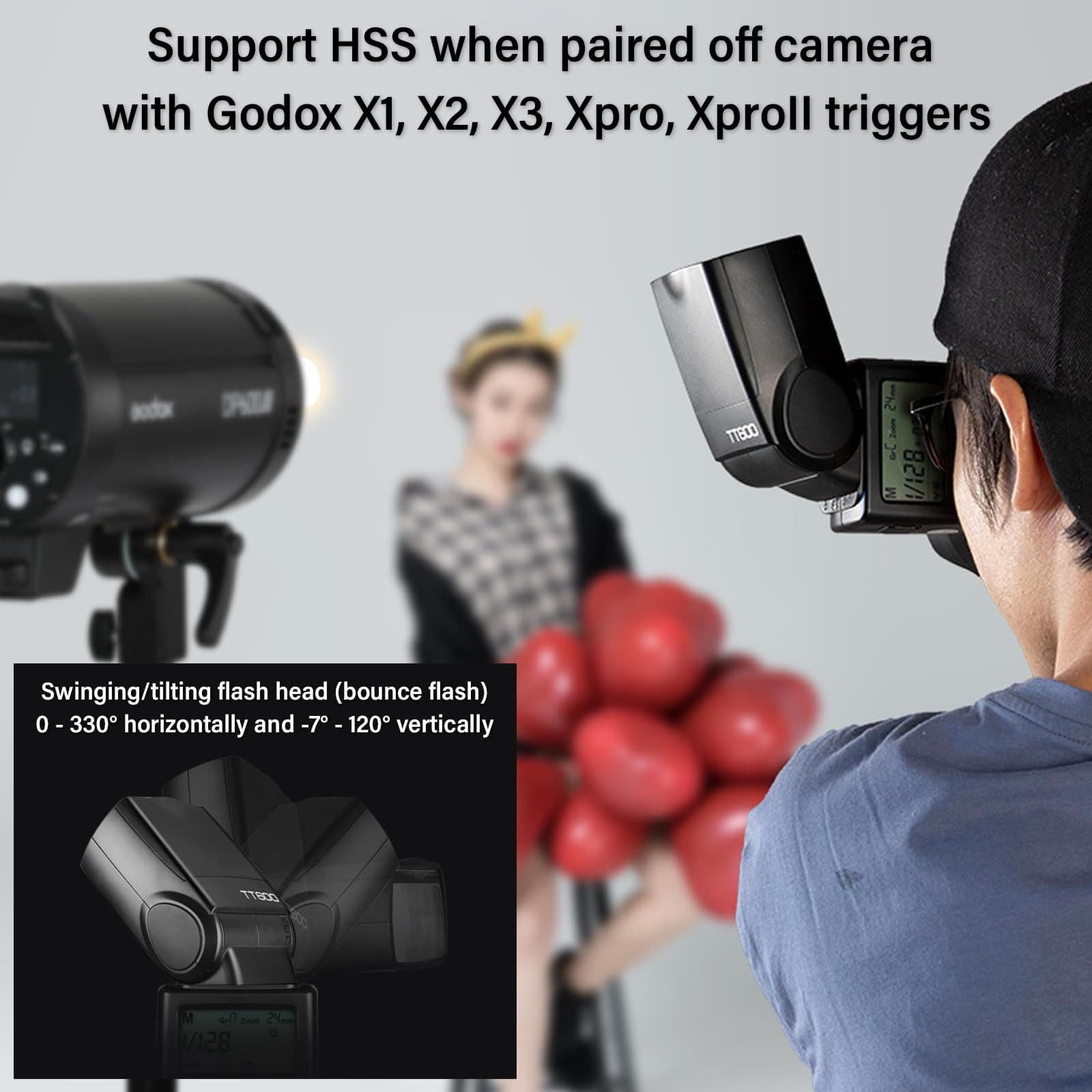 Godox TT600 2.4G Wireless Camera Flash Speedlite Master/Slave GN60 Manual Flash - Thumbnail 10