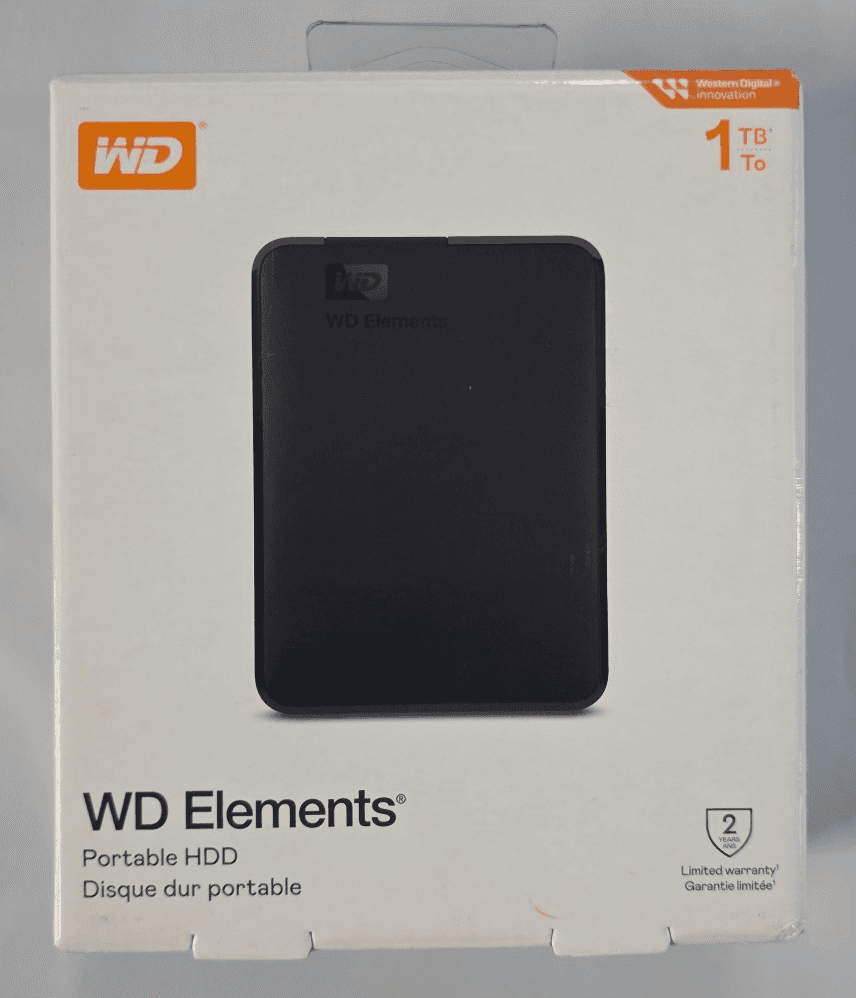 WD 1TB Elements Portable USB 3.2 Gen 1 Hard Drive HDD - WDBUZG0010BBK-WESN - Thumbnail 2
