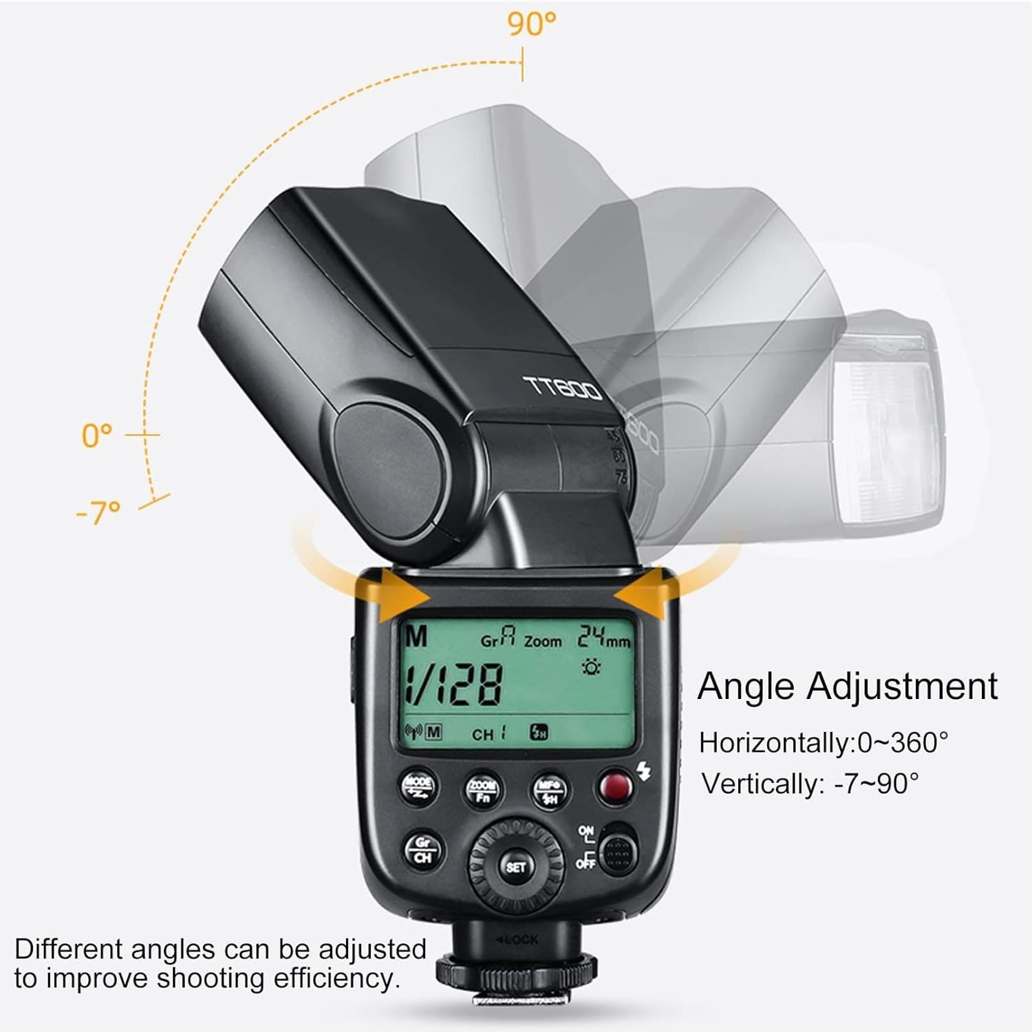 Godox TT600 2.4G Wireless Camera Flash Speedlite Master/Slave GN60 Manual Flash - Thumbnail 5