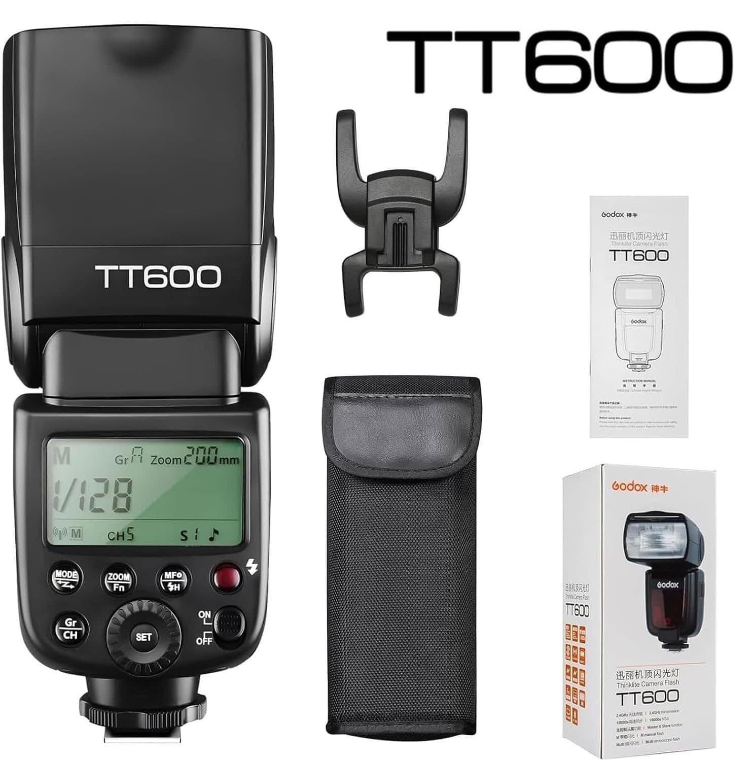 Godox TT600 2.4G Wireless Camera Flash Speedlite Master/Slave GN60 Manual Flash - Thumbnail 8