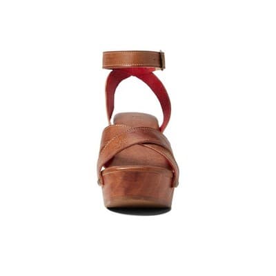 Bed Stu Grettell Platform Wedge Wooden Heel Sandals Tan Rustic -Size 8.5 M - Thumbnail 3