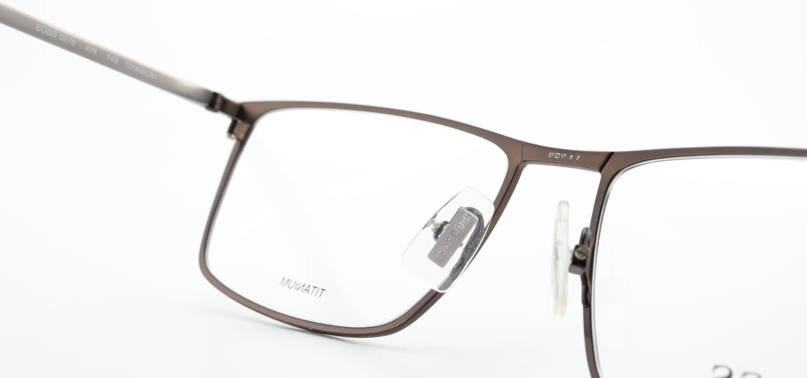 Hugo Boss Demo Rectangular Men's Eyeglasses BOSS 0976 04IN 57 - Thumbnail 3
