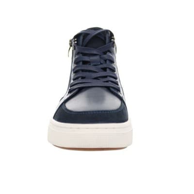 Propet Women's Kasia High-Top Side-Zip Sneaker Navy Leather - Size 9 M - Thumbnail 5
