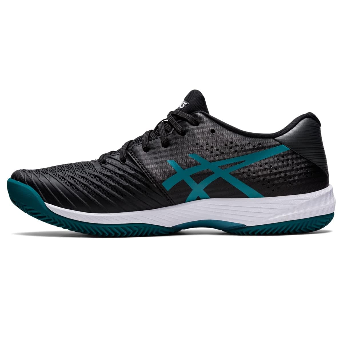ASICS Men's Solution Swift FlyteFoam Tennis Shoes Black/Misty Pine Size 8 US - Thumbnail 3