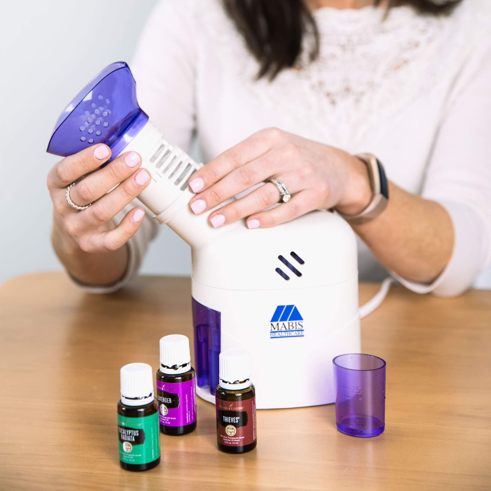 MABIS Personal Facial Steam Inhaler and Vaporizer with Aromatherapy Diffuser - Thumbnail 6
