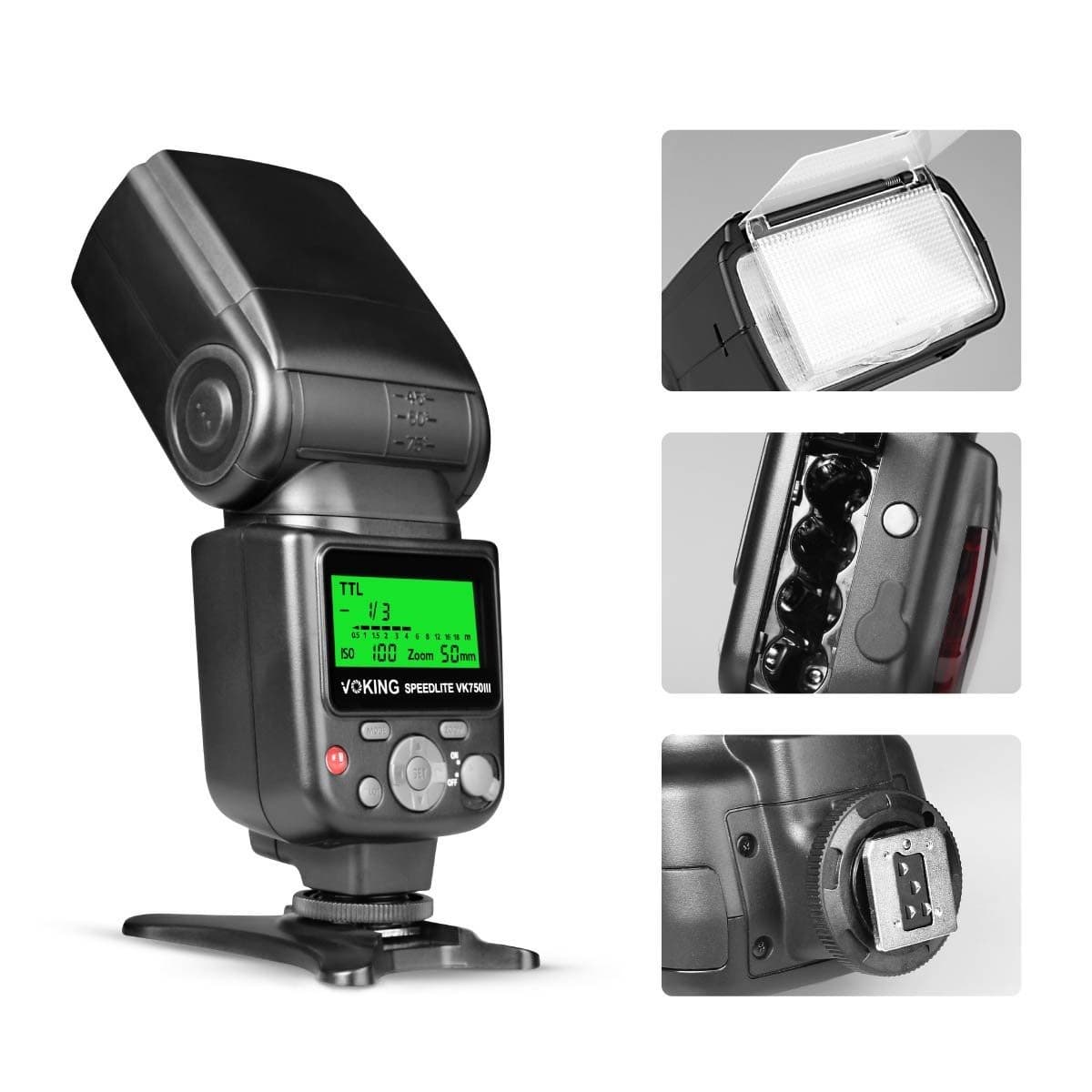 VK750III TTL Camera Speedlite Flash Compatible with Nikon and Other DSLR Cameras - Thumbnail 5