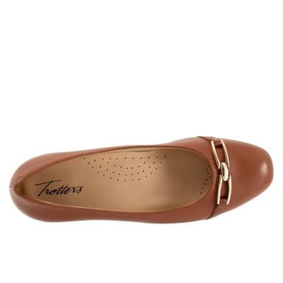 Trotters Dakota Pump Women Brown Leather Slip On Pumps Heels Shoes Size 8 Narrow - Thumbnail 7