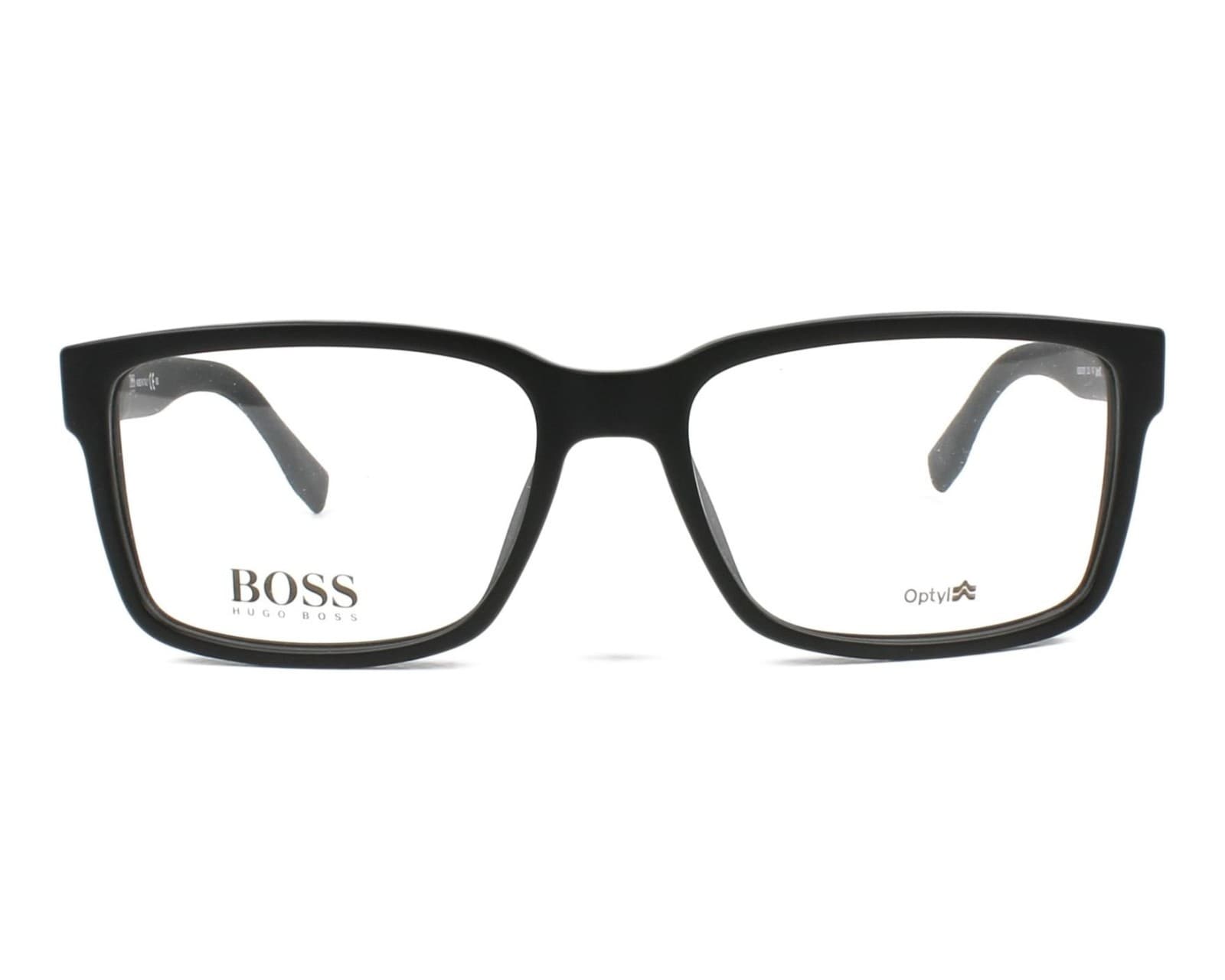 HUGO BOSS 0831/1T EYEGLASSES DL5 BLACK MATTE 55-17-140 ITALY - Thumbnail 2