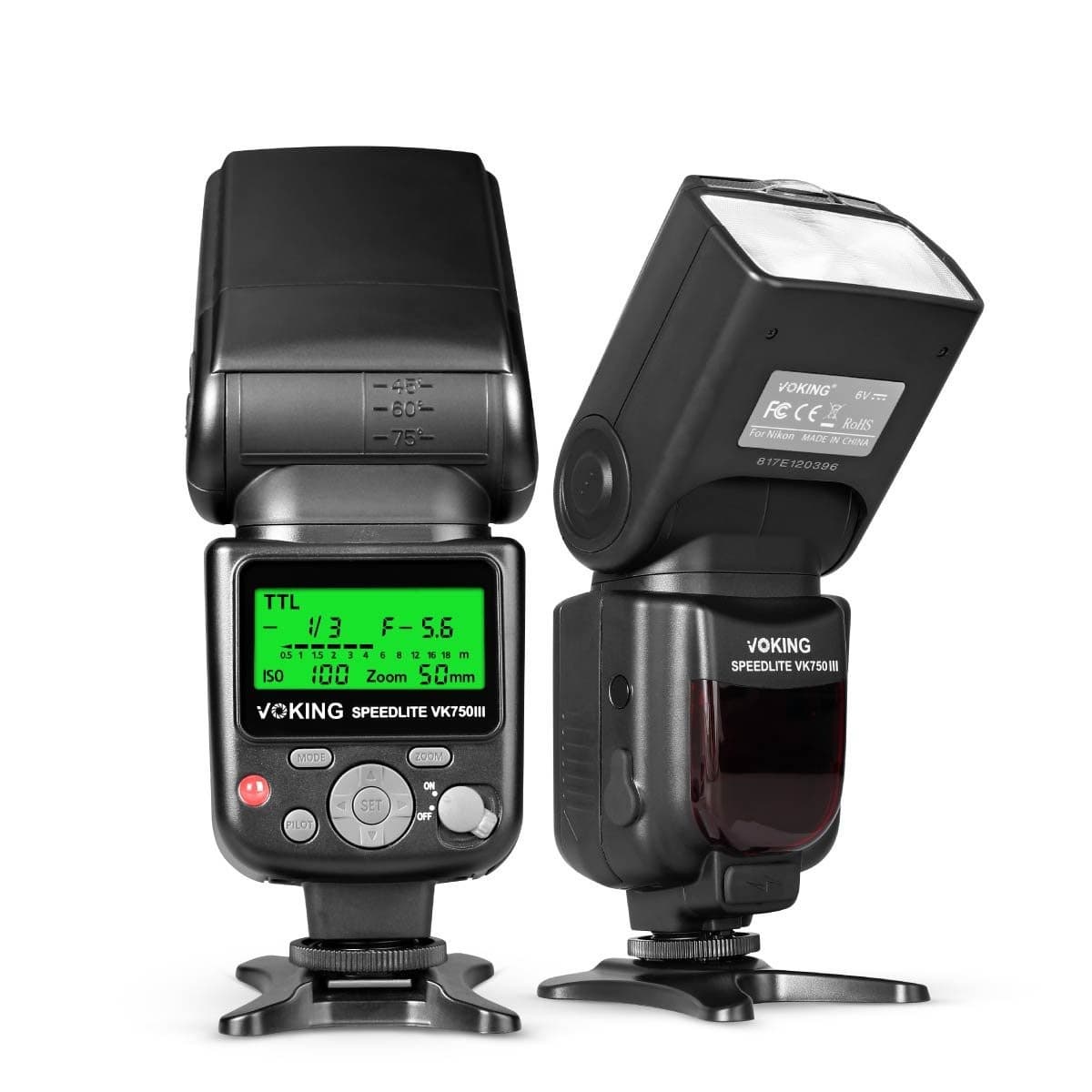 VK750III TTL Camera Speedlite Flash Compatible with Nikon and Other DSLR Cameras - Image 1