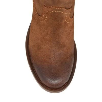 Born Alondra Brown Suede Women's Western Tassle Booties Size 10 - Thumbnail 4
