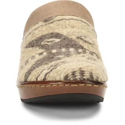 Womens 7 M Born Bandy Taupe Birch Blanket Wool Clogs Shoes Mules - Thumbnail 5