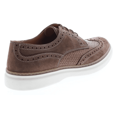 Bruno Magli Salento Raffia Mens Shoes Brown Oxfords Made in Italy Size 10.5 M - Thumbnail 3
